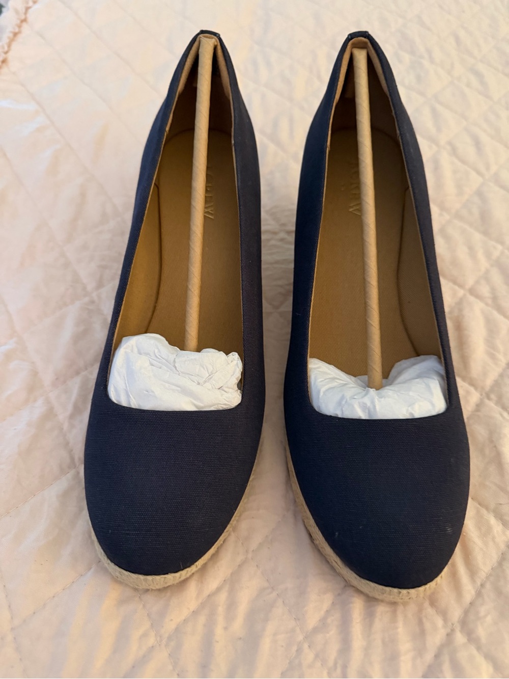 J. Crew Navy Canvas Espadrille Flats